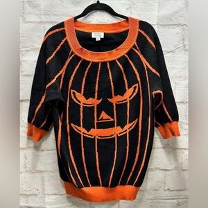 Unique Vintage | Sweaters  Black-orange‎ Stripe Pumpkin Sweater size 3x/20